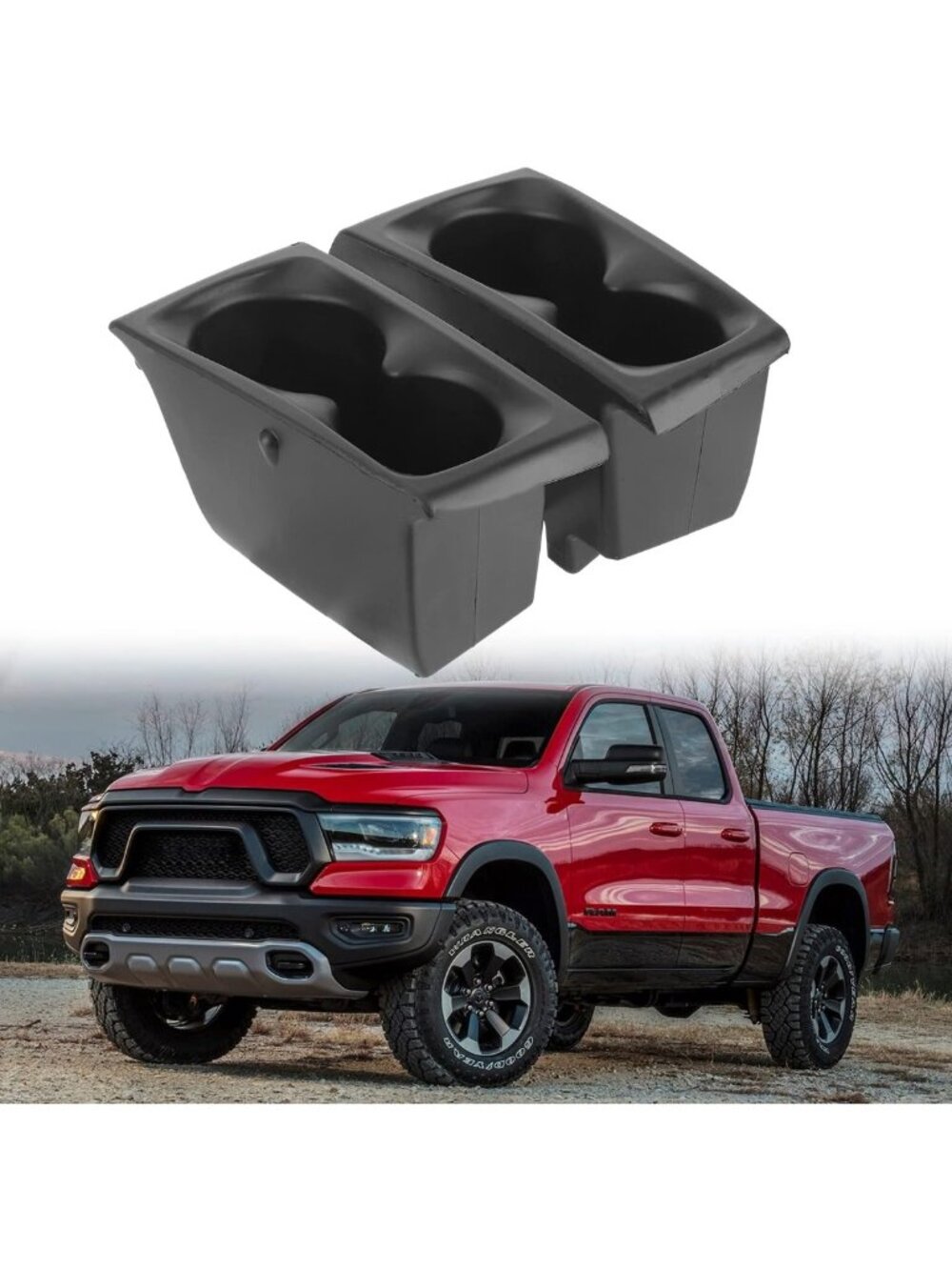 Cup Holder Insert for 2019-2026 Ram 1500 | Custom Fit, Durable, Easy Install